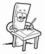 A Ruler Sitting at a Desk 